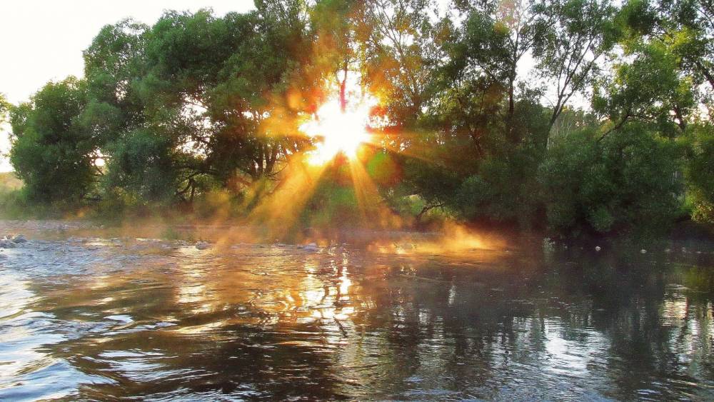 Sun rise, Mersey River, (Medium).JPG
